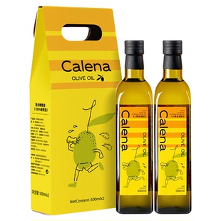 克莉娜纯正橄榄油食用油健身小瓶装500ml*2进口原油健身西餐