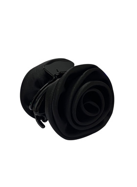 JOJOWANG中古系黑花玫瑰花朵抓夹