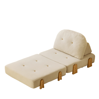 森百诺海绵是现代可躺布艺沙发