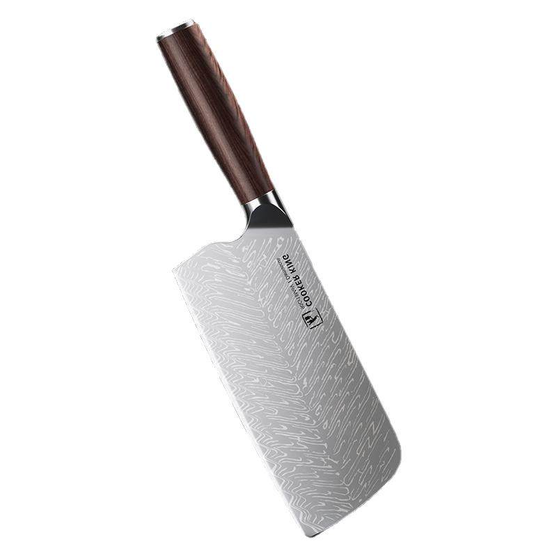 炊大皇大马士革钢菜刀家用刀具厨房切肉切菜刀锋利厨师专用刀正品