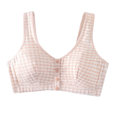 妈妈前扣内衣无钢圈聚拢防下垂棉