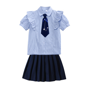 六一儿童演出服幼儿园毕业服装小学生校服学院风班服条纹合唱套装
