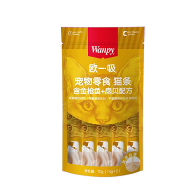 Wanpy顽皮欧一吸猫条猫零食猫湿粮补水互动鲜猫湿条罐头妙鲜封包