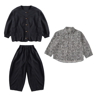 儿童装男童套装春装2026新款中大童春秋款外套休闲男孩春季三件套