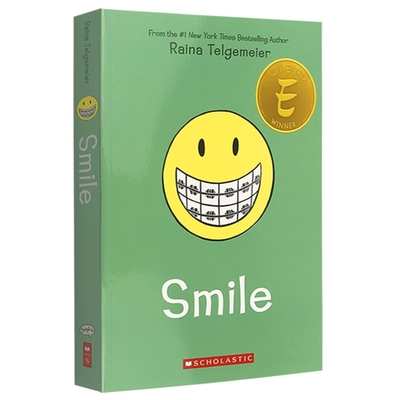Smile Raina Telgemeier Scholastic 微笑 英文原版小说书 传记 英语版进口书籍 全英文版