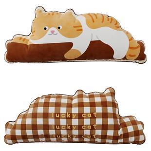 美拉德风橘猫玩偶抱枕客厅沙发异形靠枕床头飘窗靠垫车用腰枕含芯