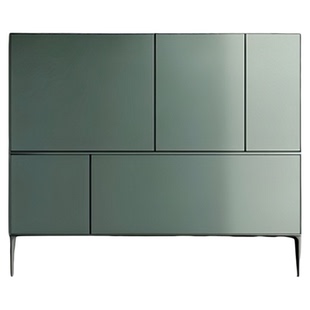 意式极简鞋柜钢琴烤漆餐边柜入户玄关柜装饰柜隔断柜储物柜定制