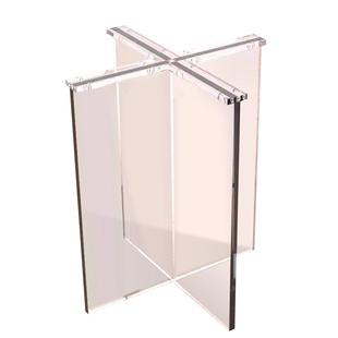 透明亚克力桌脚桌腿餐桌桌子书桌岩板大板支架支撑脚定制悬浮桌角