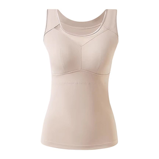 托胸纤腰~微压塑形保暖背心自带胸垫文胸打底内衣塑身紧身内搭