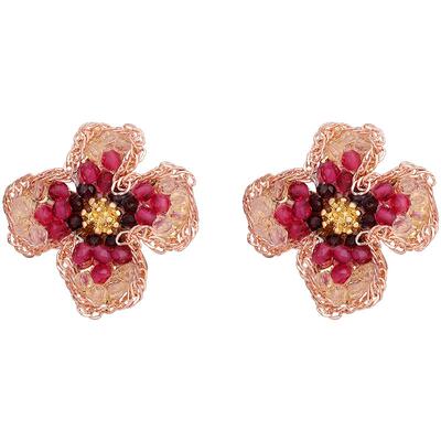 花朵耳环清冷感耳饰女