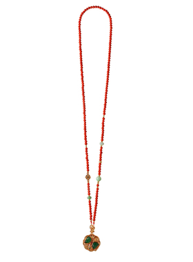 shannai原创天然南红小米珠项链