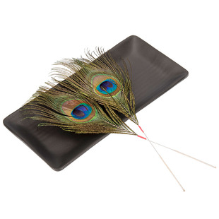 采耳孔雀大小毛棒按摩耳震子专业孔雀毛掏耳朵音叉扫脸高级羽毛