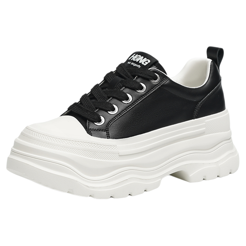 红蜻蜓休闲板鞋2025秋季新款女款松糕厚底增高小白鞋运动休闲鞋女