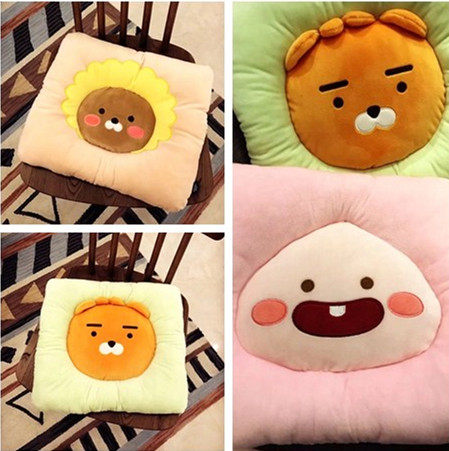 。卡通可爱Kakao卡考狮子屁桃毛绒坐垫办公室学生餐椅垫屁股厚垫|ruв категории домашний ткань, подушка/обивка/подушки на диване, обивка - от Buy2taobao.com для оказания профессиональной услуги покупки агента Taobao