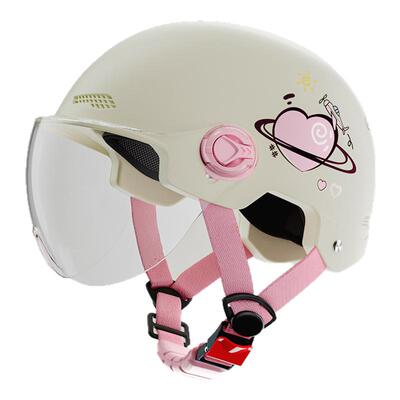 3C认证新国标电动摩托车头盔男女电瓶车防晒镜片冬四季通用安全帽