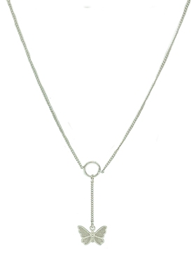 BM项链合金女网格蝴蝶项链