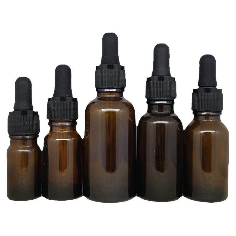 避光茶色玻璃胶头滴管精油分装瓶