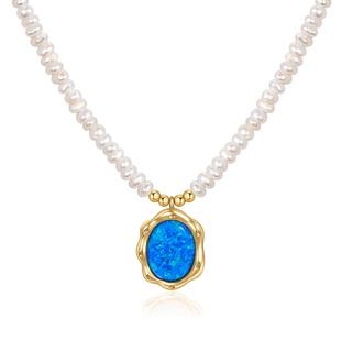 Amber Lollipop珍珠项链女轻奢高级感欧泊吊坠毛衣链气质百搭颈链