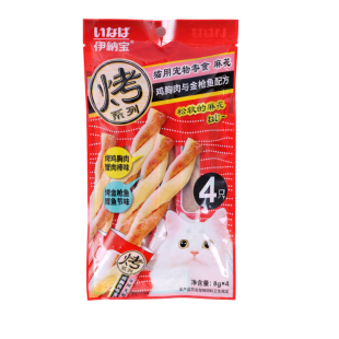伊纳宝双拼麻花猫条100支宠物猫零食鸡肉奖励猫咪小鱼干整箱192支