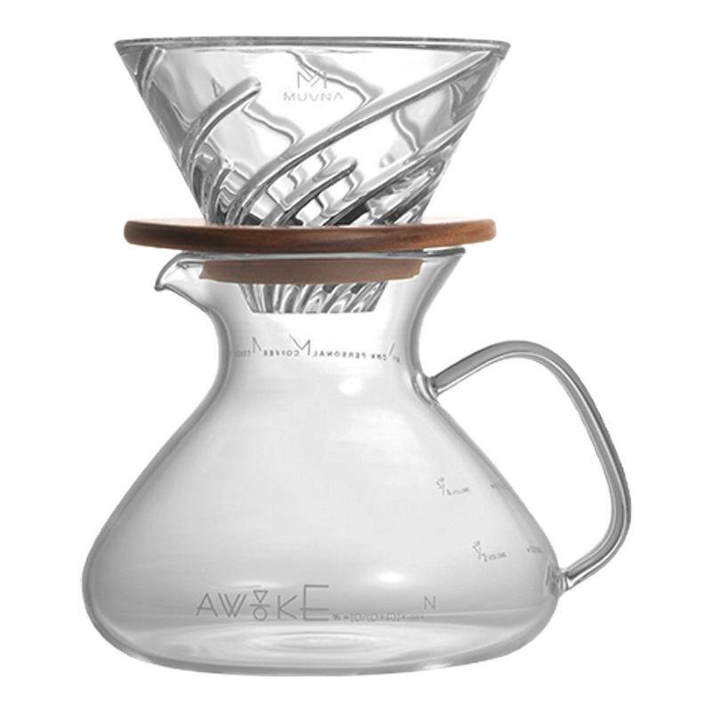 MUVNA沥滤杯V60玻璃手冲咖啡滤杯