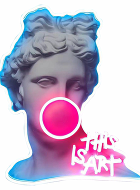 UV打印霓虹灯logo发光标识广告牌