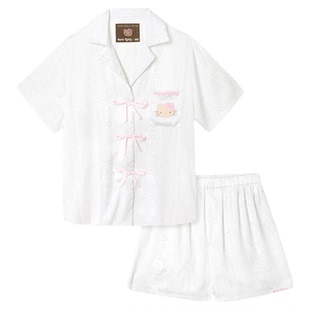 tbh野兽派家居三丽鸥Hello Kitty星光缎家居服套装可外穿睡衣女夏