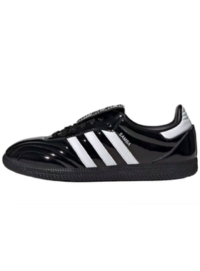 Adidas黑白女子薄底低帮休闲板鞋