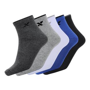 特步跑步袜子双装男袜中筒袜短袜船袜舒适跑步篮球袜短袜棉袜子官