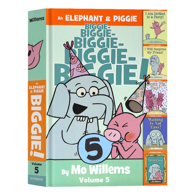 小猪小象5个故事集 第5部 英文原版绘本 An Elephant & Piggie Biggie! Volume 5 吴敏兰书单 Mo Willems 莫威廉斯 儿童情商培养