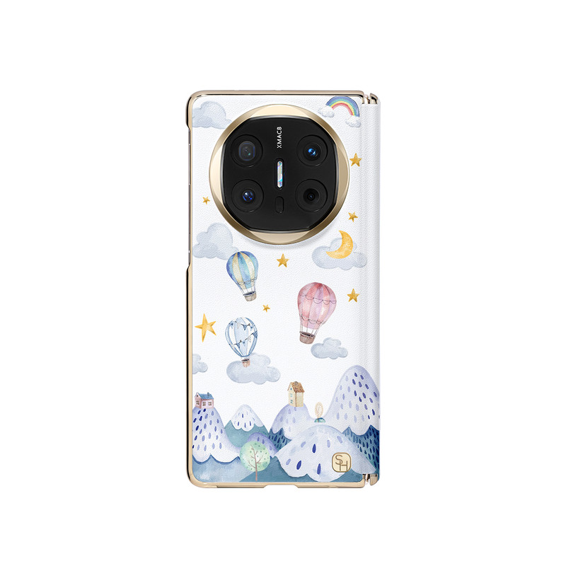 SHEHENG ×热气球之旅适用华为mateX6手机壳新款卡通mateX7典藏版高级X6先锋版带挂链潮牌x7保护套Fo1女高级