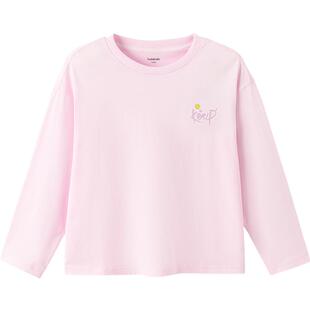 巴拉巴拉童装儿童长袖t恤男童女童上衣2026春季新款纯棉速干衣服