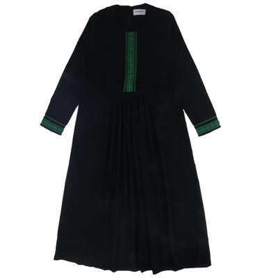 女士纯色少数民族修身长袍