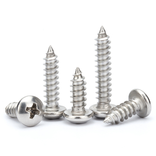 304不锈钢圆头自攻螺丝盘头十字木螺丝钉大头自攻螺丝M2M3M4M5M6