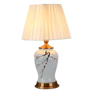 客厅台灯卧室床头灯欧式复古装饰中式高档美式现代简约陶瓷暖光灯