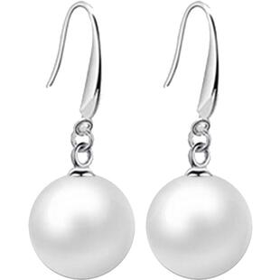 S925纯银珍珠耳环韩国气质百搭耳坠长款防过敏简约饰品耳钉防过敏