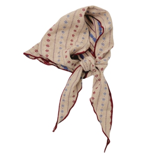 韩版清新碎花小丝巾女三角巾薄款洋气文艺春夏护颈配搭小领巾纱巾