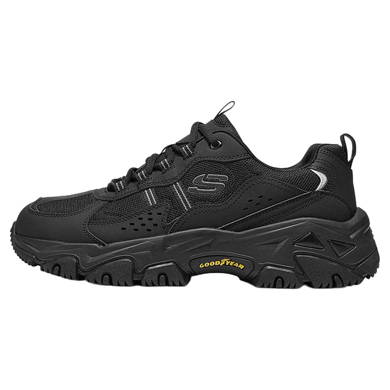Skechers斯凯奇春季防滑透气男鞋复古时尚增高户外运动休闲鞋
