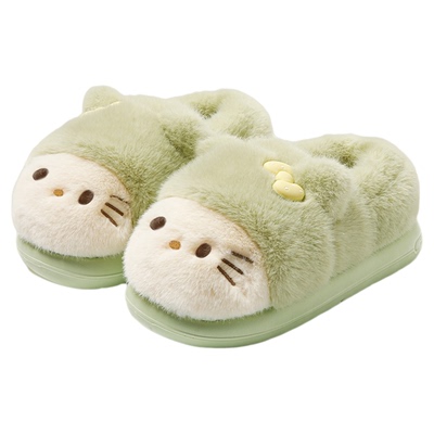 HelloKitty猫包跟棉拖鞋厚底保暖