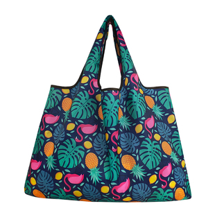 时尚买菜包购物袋超市便携式环保袋可折叠植物花草包防水牛津布袋