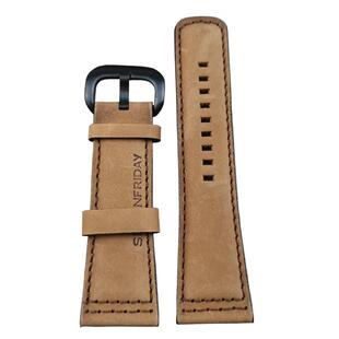 适配七个星期五手表带牛皮Q2 P1系列Sevenfriday真皮男28mm