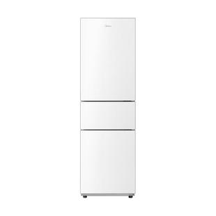 美的230三开门白色超薄家用小型宿舍租房冷藏电冰箱官方节能低音