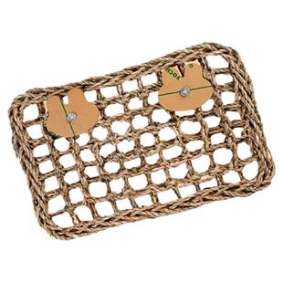 zoho龙猫荷兰猪豚鼠兔子笼内防护草垫可悬挂固定安全啃咬玩具磨牙