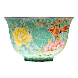 景德镇官方陶瓷扒花工艺女士主人杯精致高颜值茶杯功夫茶个人专用