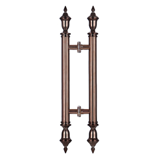 欧式工艺玻璃门拉手仿红古铜电镀不锈钢大把手木门地弹簧别墅大门