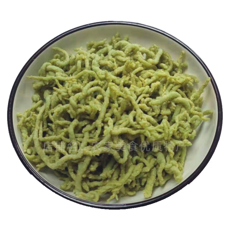 新鲜青麦石磨碾转绿色青小麦捻转河南农家特产撵转粗粮青麦仁碾馔