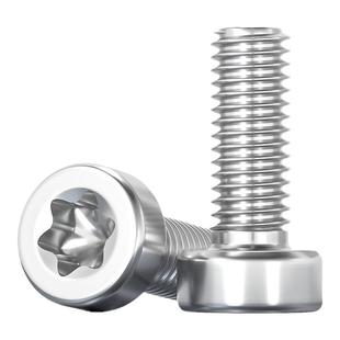 GB2671.1 304不锈钢薄头圆柱头梅花螺丝钉GB6191六星型防盗防拆栓