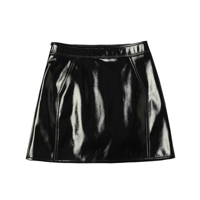 半身裙明星同款优质漆皮亮面