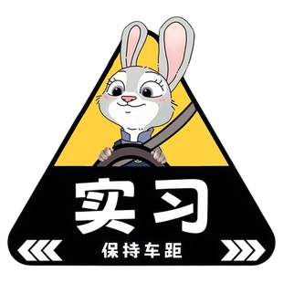 实习车贴纸新手女司机磁性汽车贴纸创意个性磁吸反光车身车尾装饰