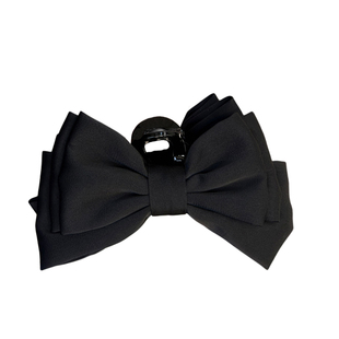 超大号蝴蝶结抓夹女发量多发抓在逃公主发夹黑色盘发鲨鱼夹子发卡