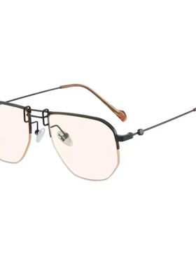 陈伟霆同款墨镜金属半框太阳眼镜